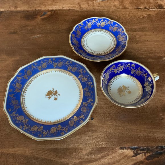 Vintage 1940's Schwarzenhammer Bavaria-Set of Three-Cup, Saucer, Dessert Plate - Picture 6 of 14